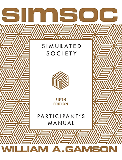 SIMSOC: Simulated Society participant’s manual, fifth edition (2000), white and bronze isometric-cube cover